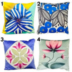 Azure Bloom – Premium Suede Cushion (16x16) (Cover Only) - Joot Official 