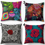 Bold Bloom – Premium Suede Cushion Cover (16x16) - Joot Official 