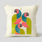 Tropical Parrots – Premium Suede Cushion Cover (16x16)
