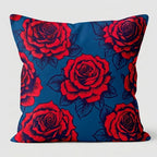 Bold Bloom – Premium Suede Cushion Cover (16x16)
