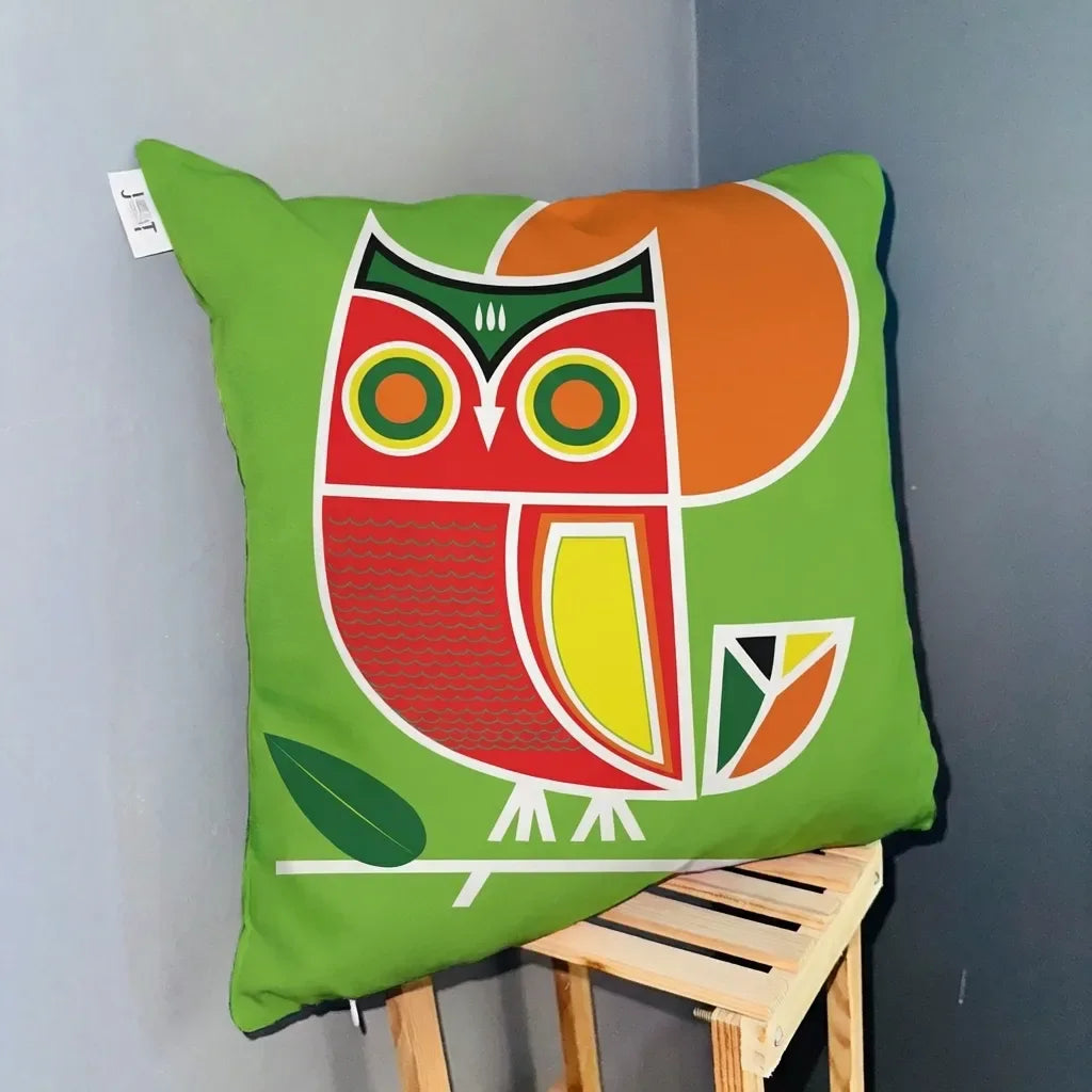 Geometric Grove – Premium Suede Cushion Cover (16x16)