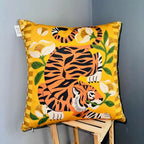 Tiger Lily – Premium Suede Cushion Cover (16x16)