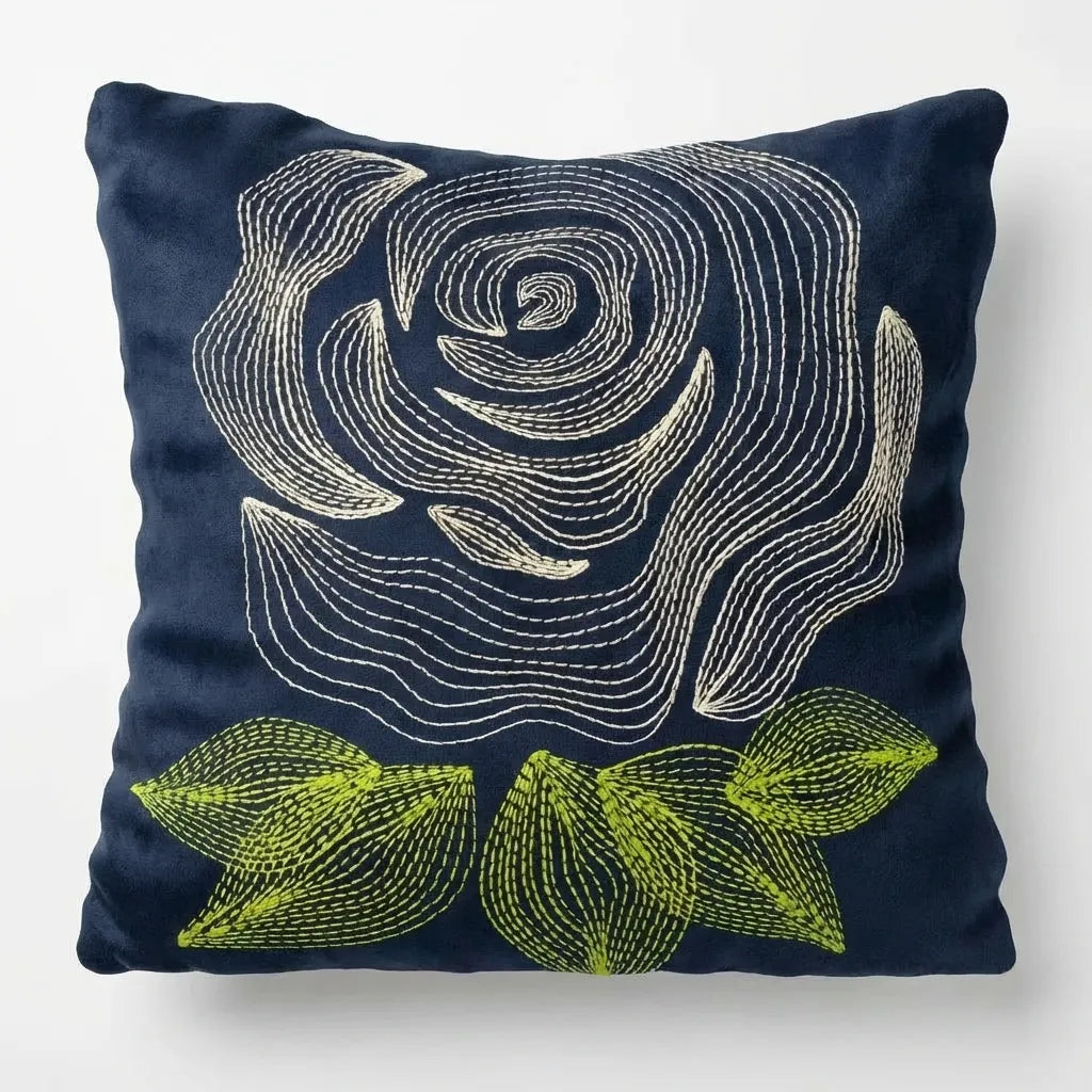 Botanical Bliss – Premium Suede Cushion Cover (16x16)
