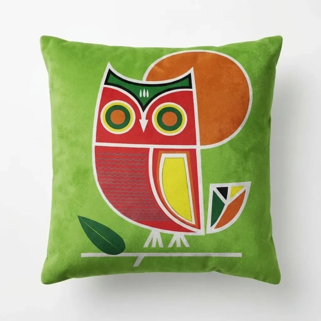 Geometric Grove – Premium Suede Cushion Cover (16x16)
