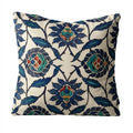 Sapphire Iznik – Premium Suede Cushion Cover (16x16)