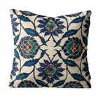 Sapphire Iznik – Premium Suede Cushion Cover (16x16)