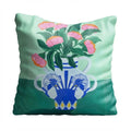Mediterranean Bloom – Premium Suede Cushion Cover (16x16)