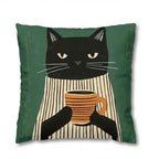 Artistic Black Cat – Premium Velvet Suede Cushion Cover (16x16) - Joot Official 