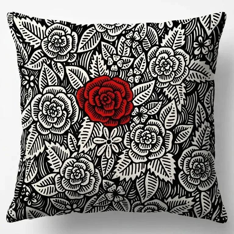 Bold Bloom – Premium Suede Cushion Cover (16x16) - Joot Official 