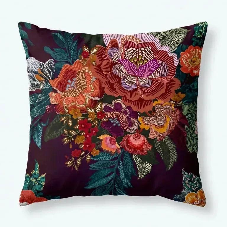 Bold Bloom – Premium Suede Cushion Cover (16x16) - Joot Official 