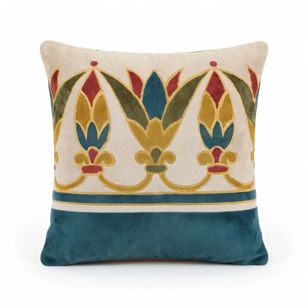 Regal Crest – Premium Velvet Suede Cushion Cover (16x16) - Joot Official 