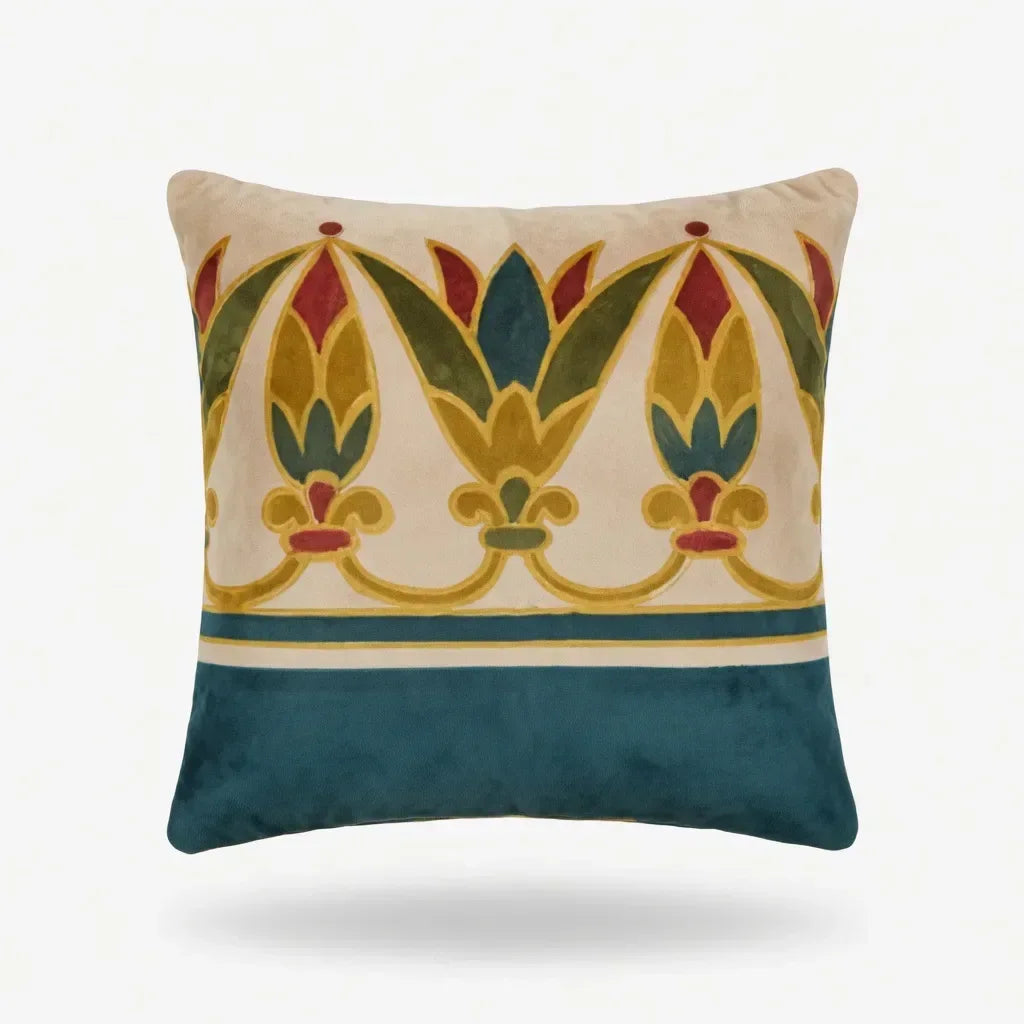 Regal Crest – Premium Velvet Suede Cushion Cover (16x16) - Joot Official 