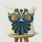 Twin Peacocks – Premium Velvet Cushion Cover (16x16)