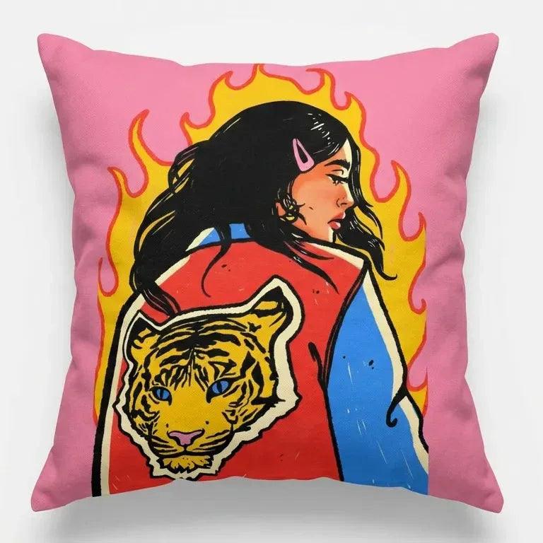 Untamed Jungle – Premium Velvet Suede Cushion Cover (16x16) - Joot Official 