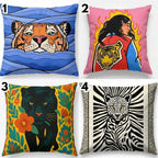 Untamed Jungle – Premium Velvet Suede Cushion Cover (16x16) - Joot Official 