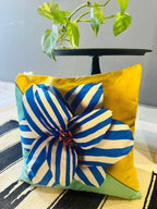 Azure Bloom – Premium Suede Cushion (16x16) (Cover Only) - Joot Official 