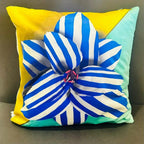 Azure Bloom – Premium Suede Cushion (16x16) (Cover Only) - Joot Official 