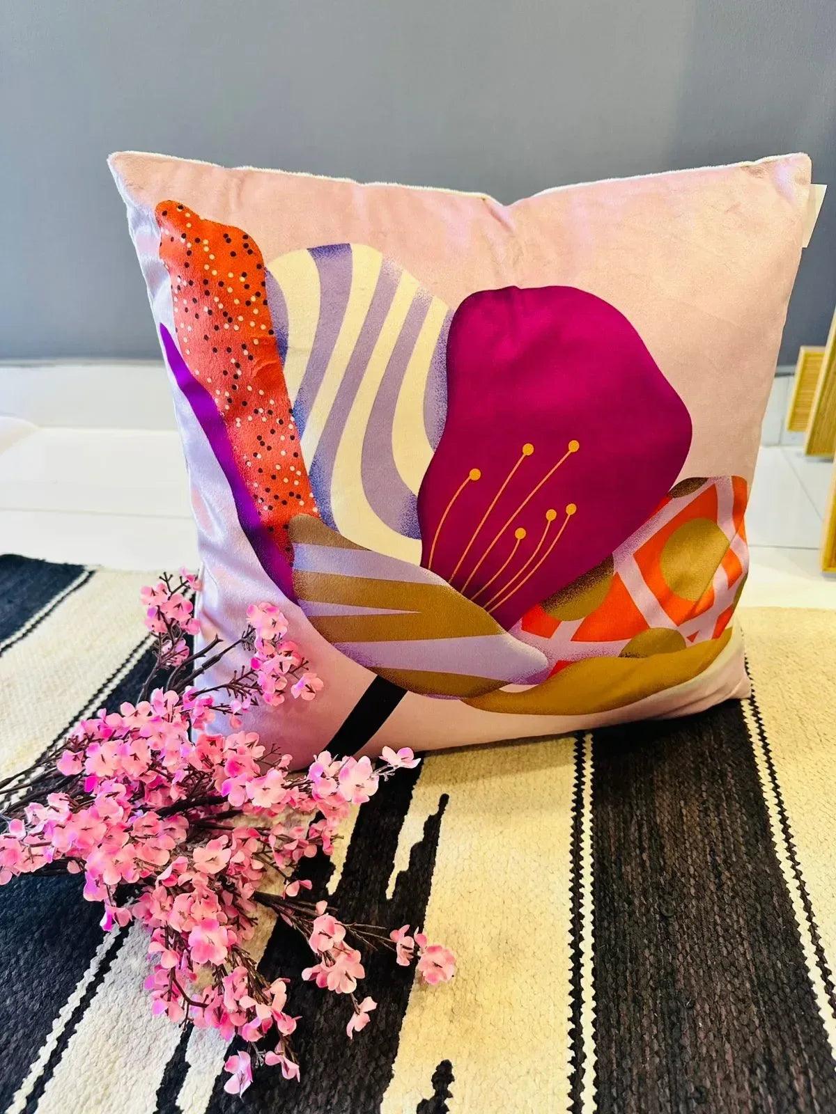 Vivid Botanica – Premium Suede Cushion Cover (16x16) - Joot Official 