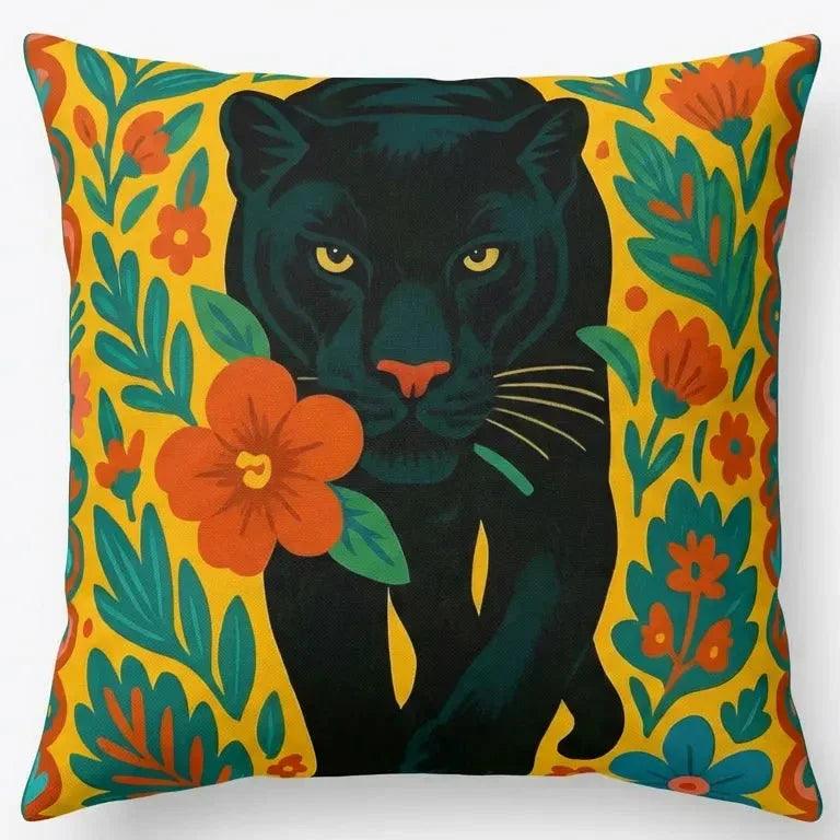 Untamed Jungle – Premium Velvet Suede Cushion Cover (16x16) - Joot Official 