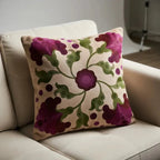 Vintage Rosette – Premium Suede Cushion Cover (16x16) - Joot Official 
