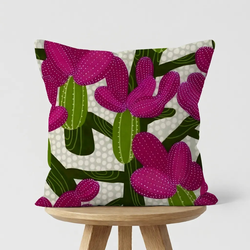 Desert Bloom – Premium Velvet Cushion Cover (16x16)