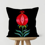 Midnight Pomegranate  – Premium Velvet Cushion Cover (16x16)