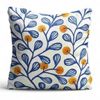 Marigold Vines – Premium Satin Silk Cushion Cover (16x16)