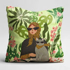 Cat Lady – Premium Suede Cushion Cover (16x16)